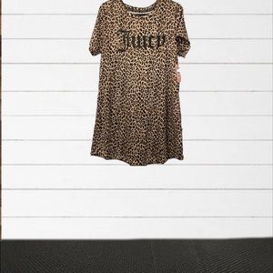 NWT Juicy Couture Animal Print Nightgown (Size Large)